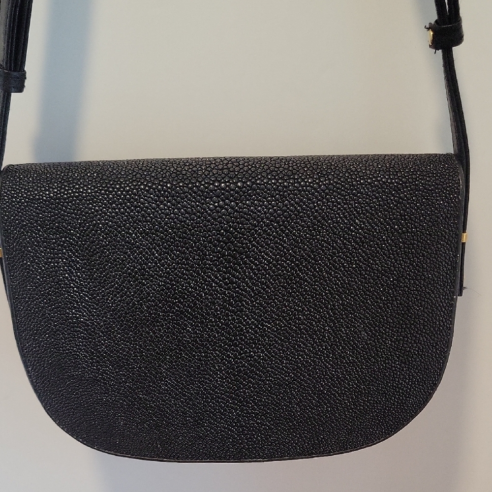 Vintage Ocean Genuine Stingray Skin Shoulder Purse That Extends To Crossbody Bag - Picture 11 of 16